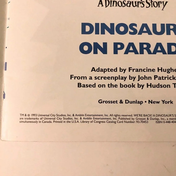 Vtg 1993 Steven Spielberg Presents Were Back Dinosaurs on  Parade - Picture 6 of 14